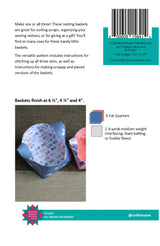 Nesting Baskets Post Card Pattern