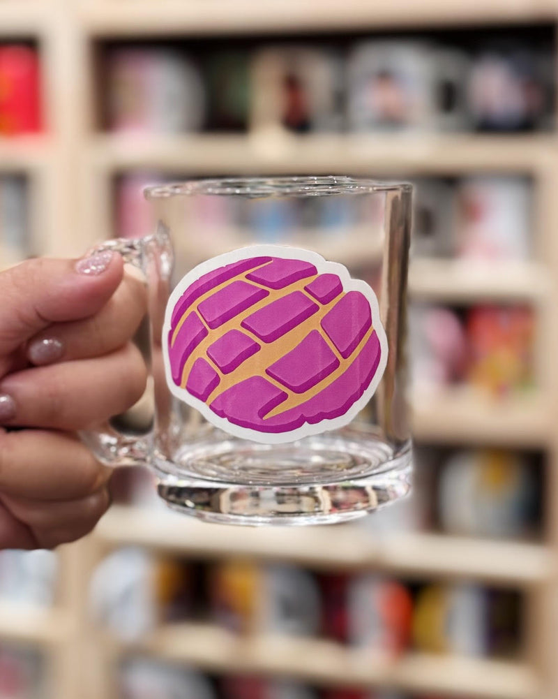 Pink Concha Glass Mug from Sew Bonita in Corpus Christi, TX.