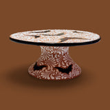 Brown & White w/ Black Trim Halloween Cake Platter