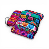 Embroidered Floral Soft "Pencil" Case