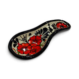 Orange Spooky Floral Spoon Rest