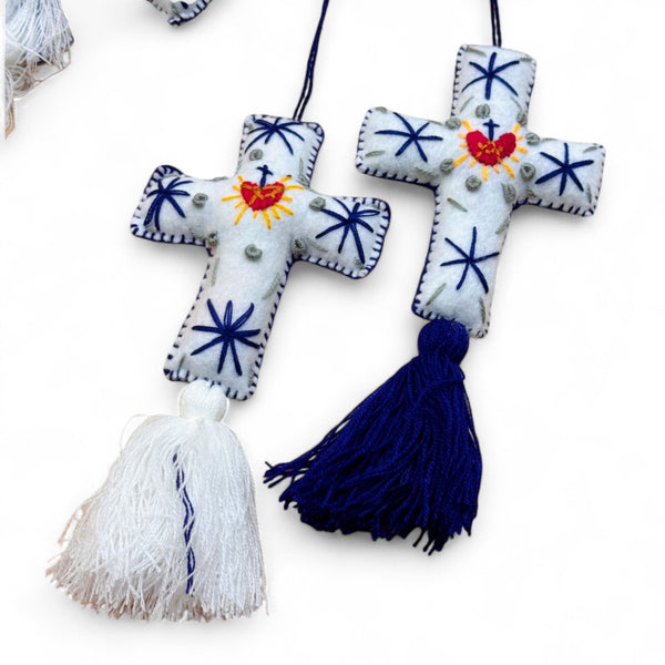 White Cross Pom