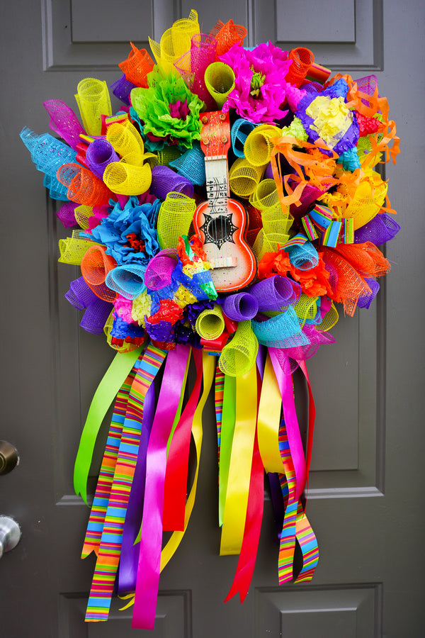 hecho con amor workshop fiesta cinco de mayo wreath class class at sew bonita in corpus christi, texas