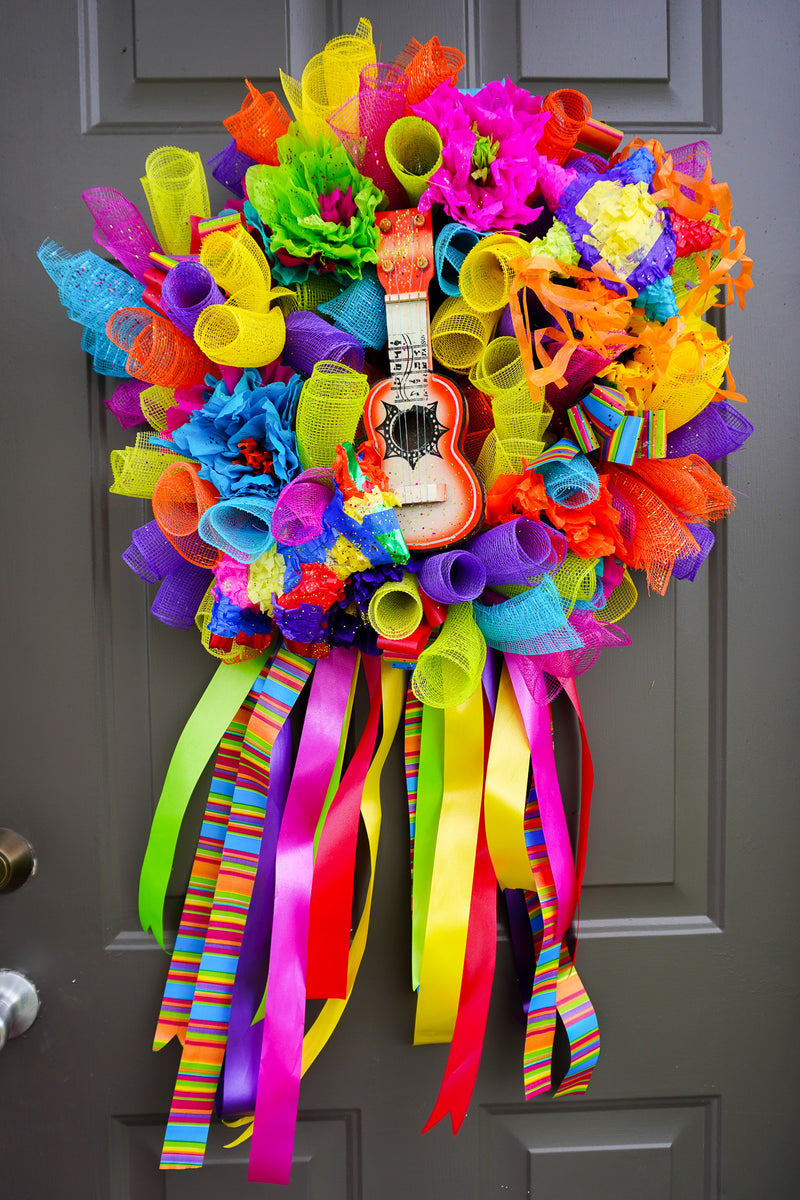 hecho con amor workshop fiesta cinco de mayo wreath class class at sew bonita in corpus christi, texas