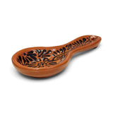 Black on Brown Spoon Rest