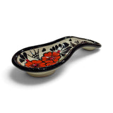 Orange Spooky Floral Spoon Rest