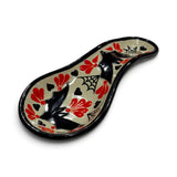 White/Orange Bats Spoon Rest