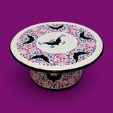 Purple & White Halloween Cake Platter
