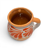 Tri Orange on White Engobe Mug