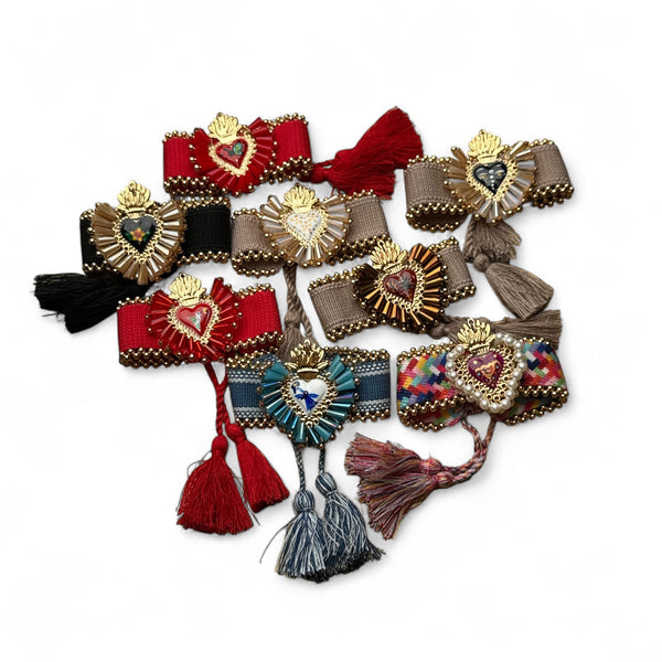 Painted Sacred Heart Bracelet