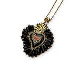 Painted Hearts Pendant Necklace
