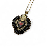 Painted Hearts Pendant Necklace