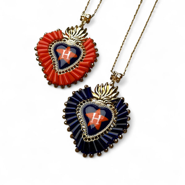 Astros Sacred Heart Necklace