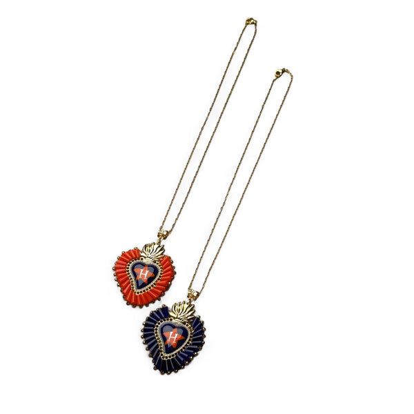 Astros Sacred Heart Necklace