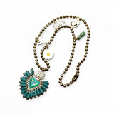 Mixed Charm Colibri Sacred Heart Necklace
