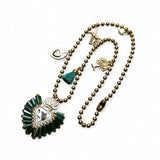 Mixed Charm Colibri Sacred Heart Necklace