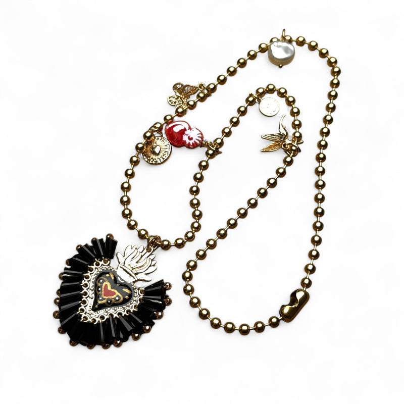 Mixed Charm Heart Necklace