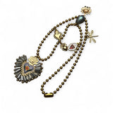 Mixed Charm Flower Necklace