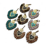 Dragonfly Sacred Heart Crystal Earrings