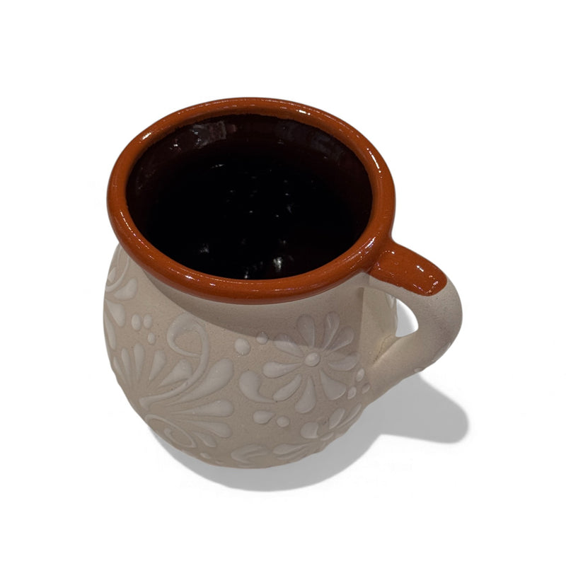 White w/ Brown Lip Talavera Mug