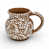 Brown & White Round Talavera Mug