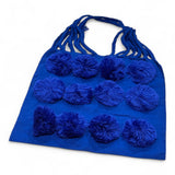Pom Pom Braided Tote Bag