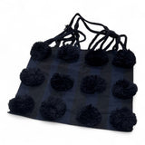 Pom Pom Braided Tote Bag