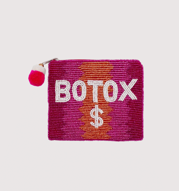Pink Botox $ Beaded Coin Purse