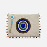 Evil Eye Tassel Clutch