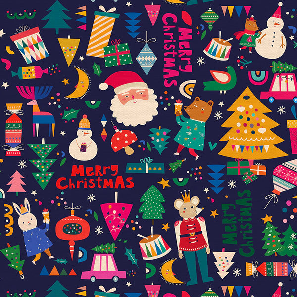 F2389 - Modern Holiday Navy Modern Holiday