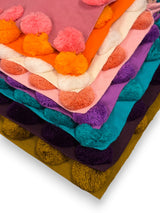 Pom Pom Braided Tote Bag