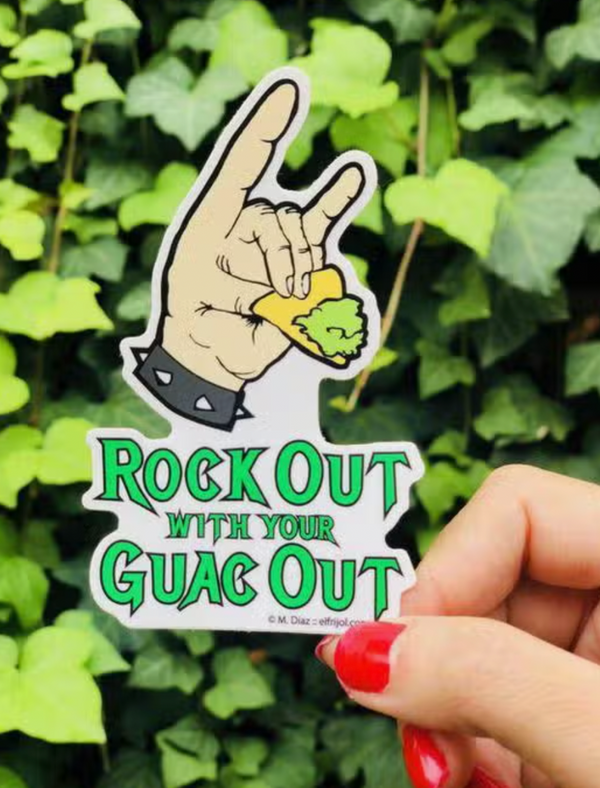 Rock out Guac Out Sticker