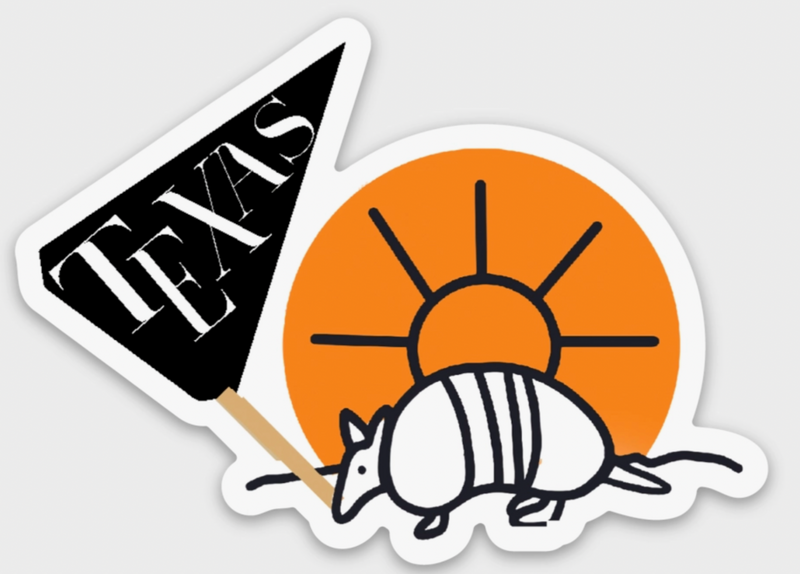 Texas Armadillo Sticker