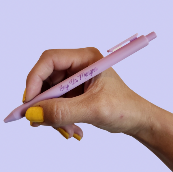 Soy Un Milagro Lilac Ink Pen