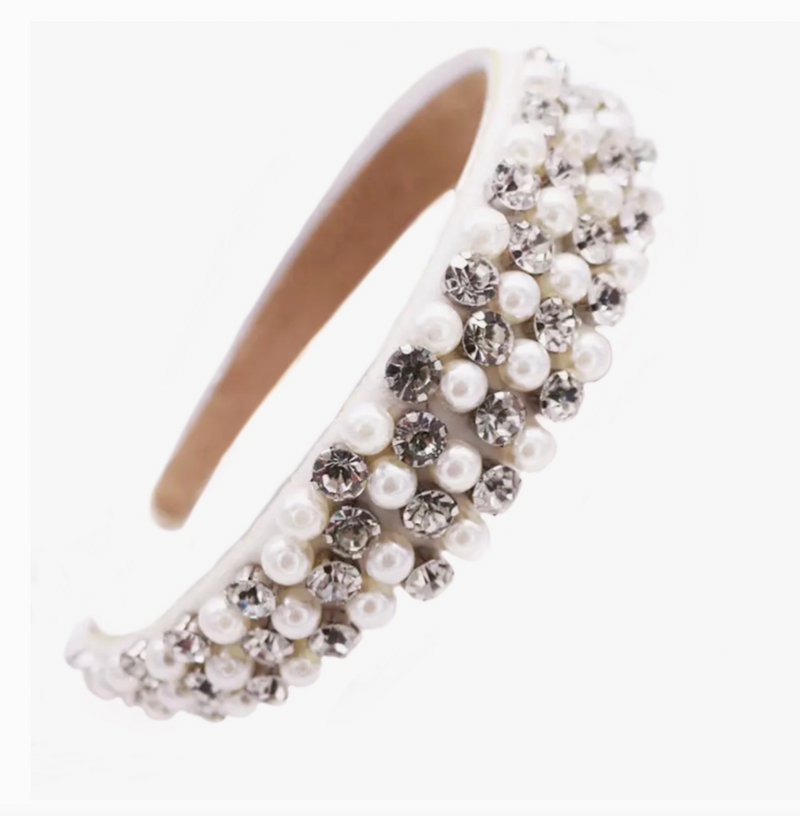 Pearl Pizzaz Rhinestone Headband