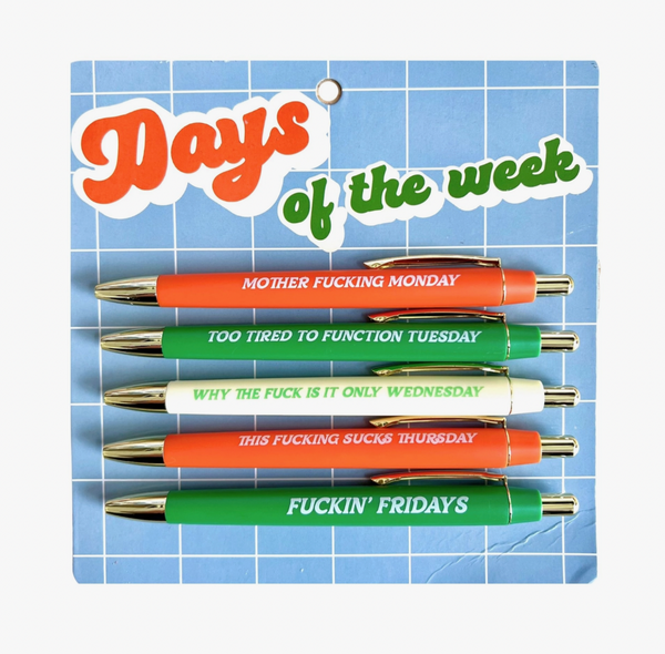 Days of the Week Pen Set