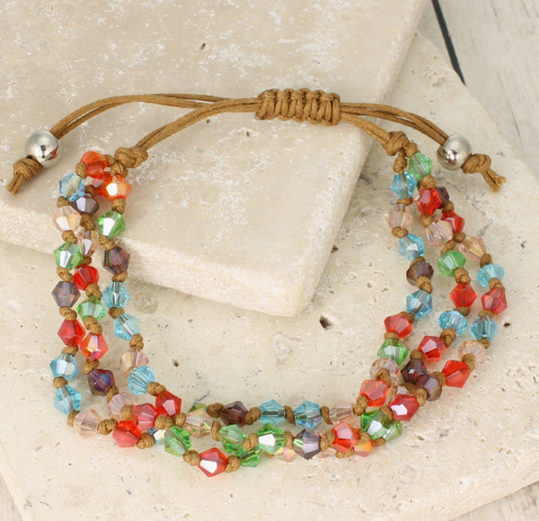 Rainbow Sparkle Pull Bracelet