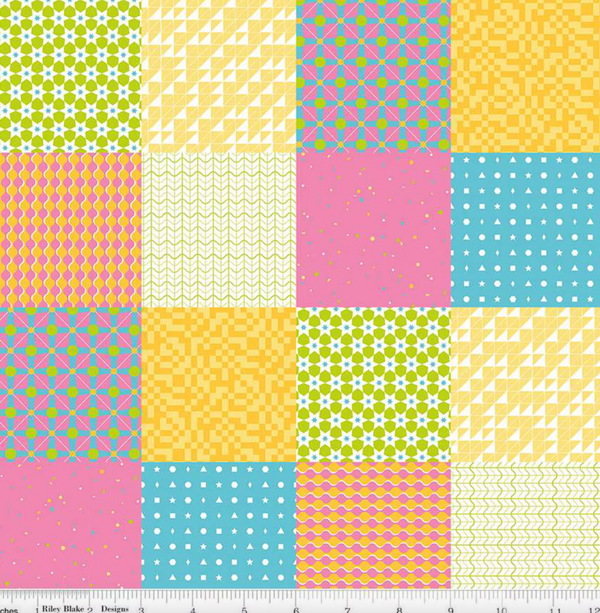 F2281 Celebrate Patchwork Yellow