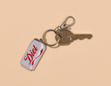 Enamel Diet Soda Keychain