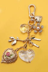 Porcelain Lace Bag Charm/Keychain