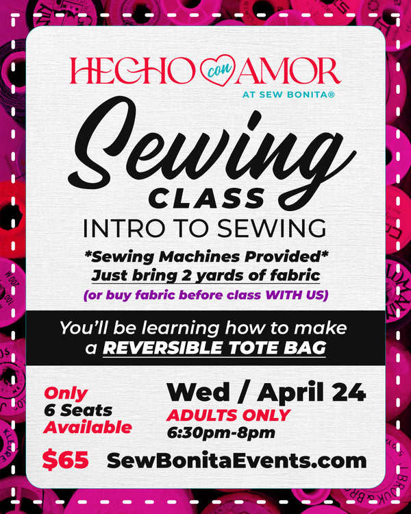 hecho con amor sewing class at sew bonita in corpus christi, texas