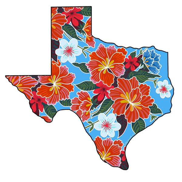 Tejas Oilcloth Sticker at Sew Bonita in Corpus Christi, TX.