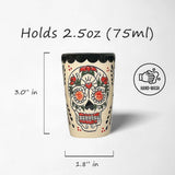 Sugar Skull Shot Glass
