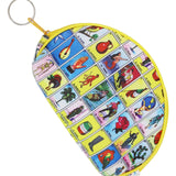 Loteria Yellow Zipper Coin Purse