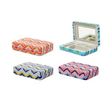 Portable Striped Jewelry Case