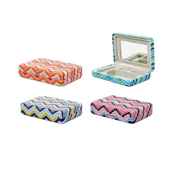 Portable Striped Jewelry Case