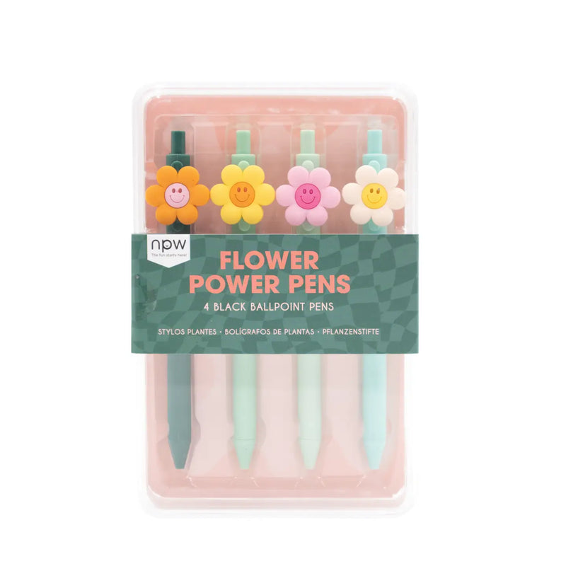 Flower Power Pens-4 Pack