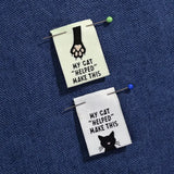My Cat "Helped" Me Make This Woven Labels