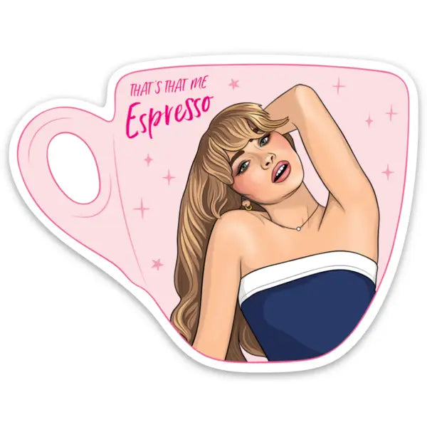 Sabrina Espresso Die Cut Sticker