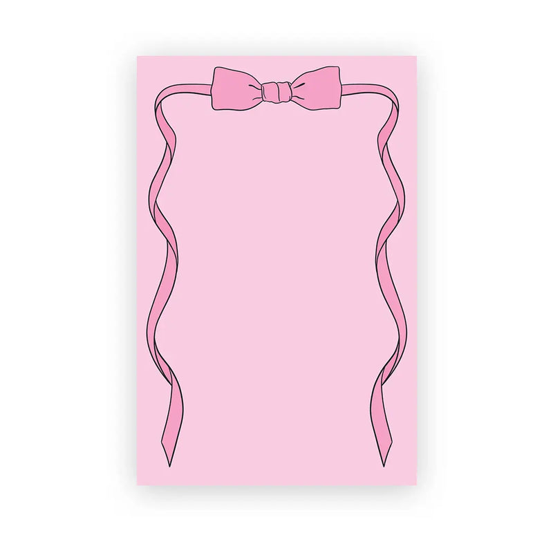 Pink Ribbon Bow Notepad